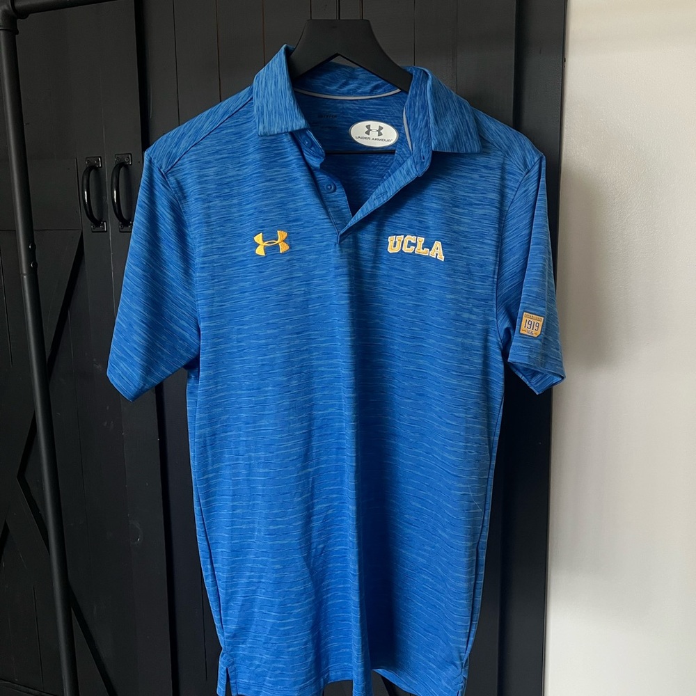 Under Armour Royal Blue UCLA Polo with Gold Logos